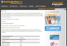 Thanks to My Twitter Pals I Donate $50 to Nothing But Nets!