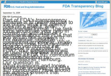 An Example of Non-Transparency Over at FDA’s Transparency Blog