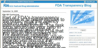 An Example of Non-Transparency Over at FDA’s Transparency Blog