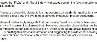 FDA Reads My Blog: Declares Latisse Web Site Misleading