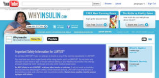YouTube Interruptus! Dear WhyInsulin: WHY the Dreadful LANTUS Safety Information Blue Screen and Voiceover?