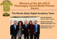 Davide Bottalico and the Roche Digital Academy Team Receive the 4th Annual Pharmaguy Social Media Pioneer Award!