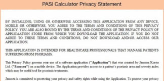 Another PASI Calculator Mobile Medical App from Janssen: Simple, Sophisticated, But Short of a Full Deck