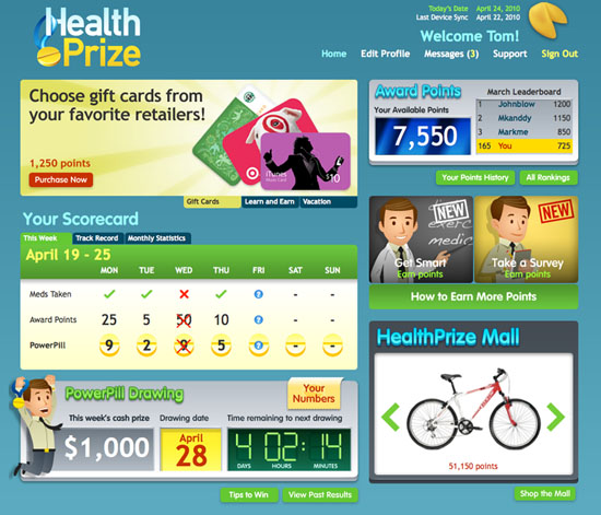 healthPrize Dashboard